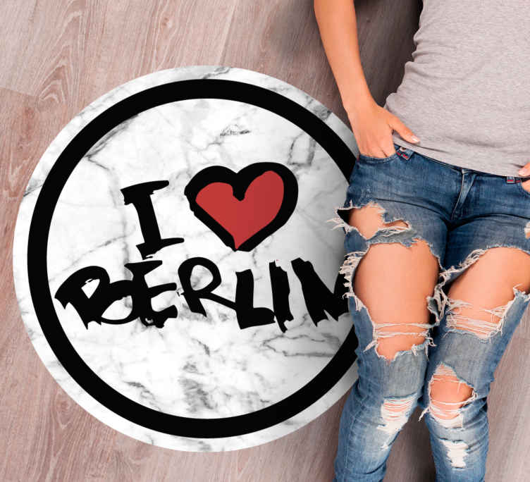 Vinylteppich Spruch Ich liebe berlin original style TenStickers