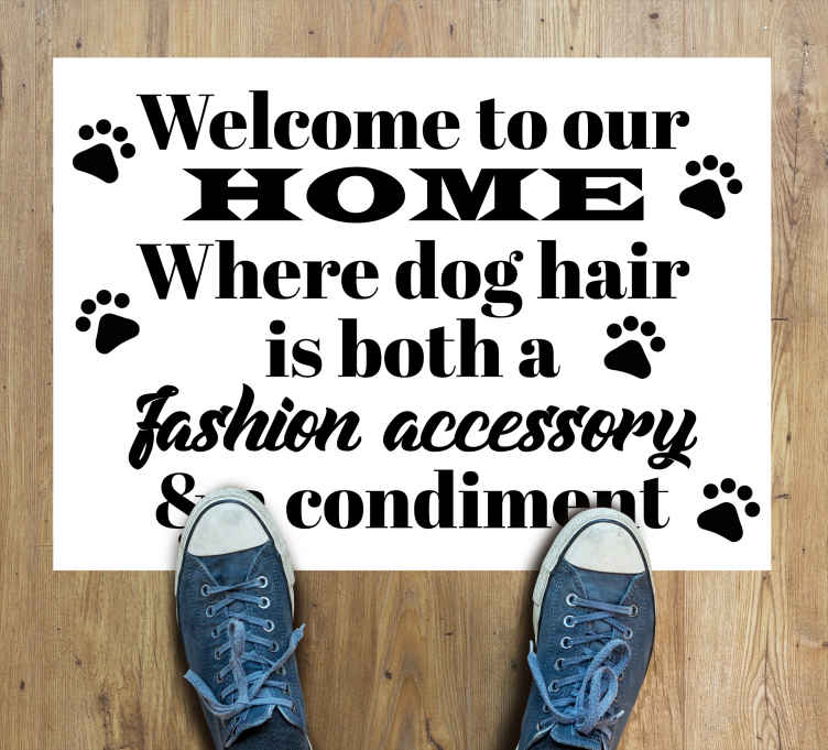 Tapis vinyle entrée les poils de chien sont des accessoires - TenStickers
