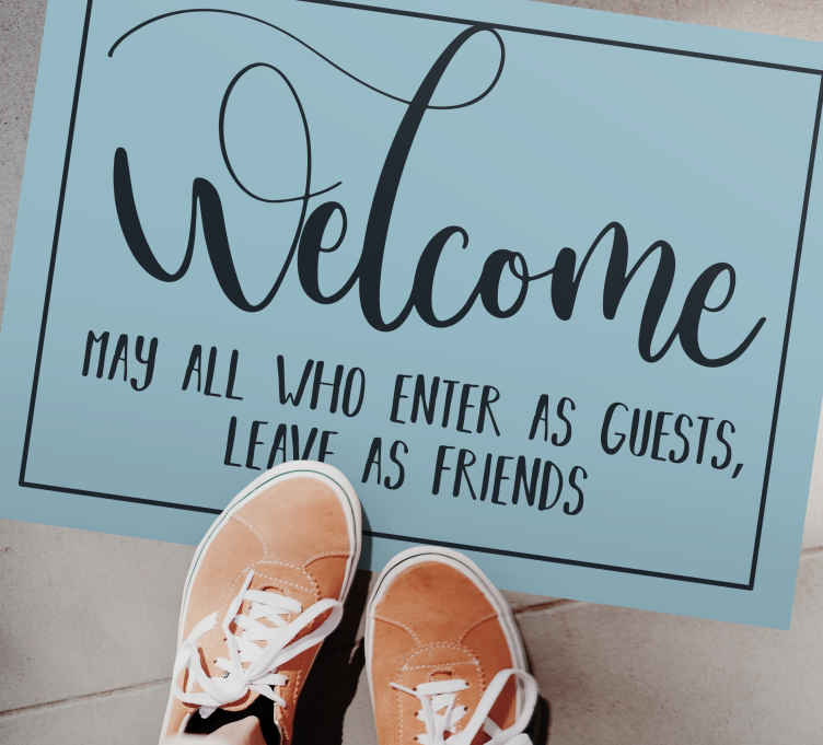 May all guests be friends entrance hall rug - TenStickers