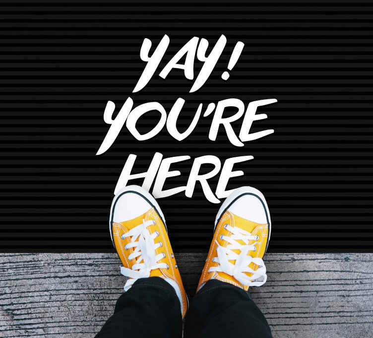 Yay, you are here modern rug - TenStickers