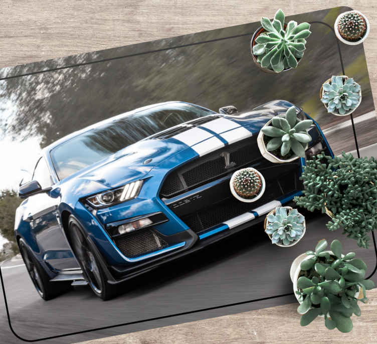 Shelby gt350 vintage vinyl tæppe - TenStickers