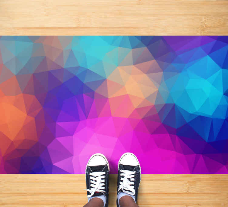 Alfombras de vinilo modernas Formas poligonales de colores - para suelo
