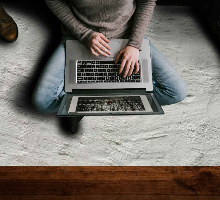 Betonfal textúra nappali szőnyeg - TenStickers