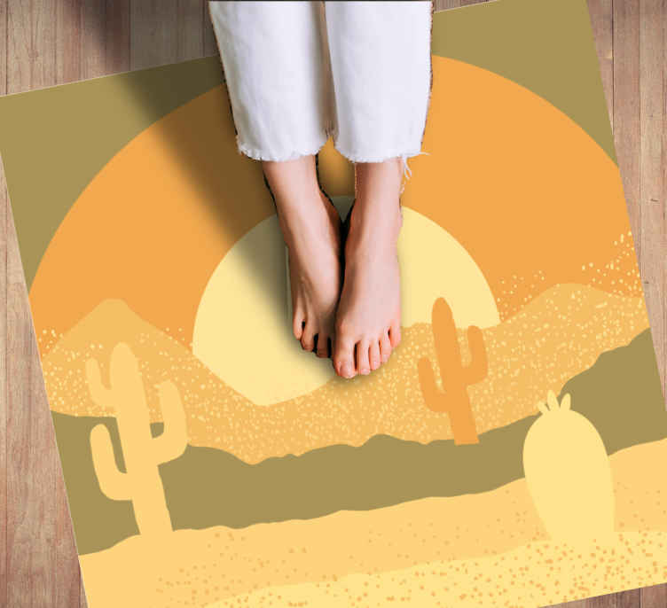 Desert Cactus Flower Home Bedroom Decor Carpet Non Slip Room Floor Rug Yoga Mat 