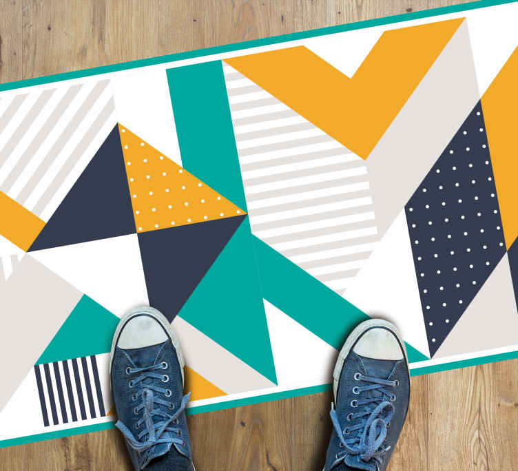 Triangles art geometric rugs TenStickers