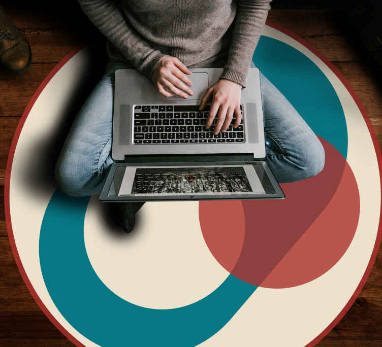 Circles In Harmony modern vinyl rug - TenStickers