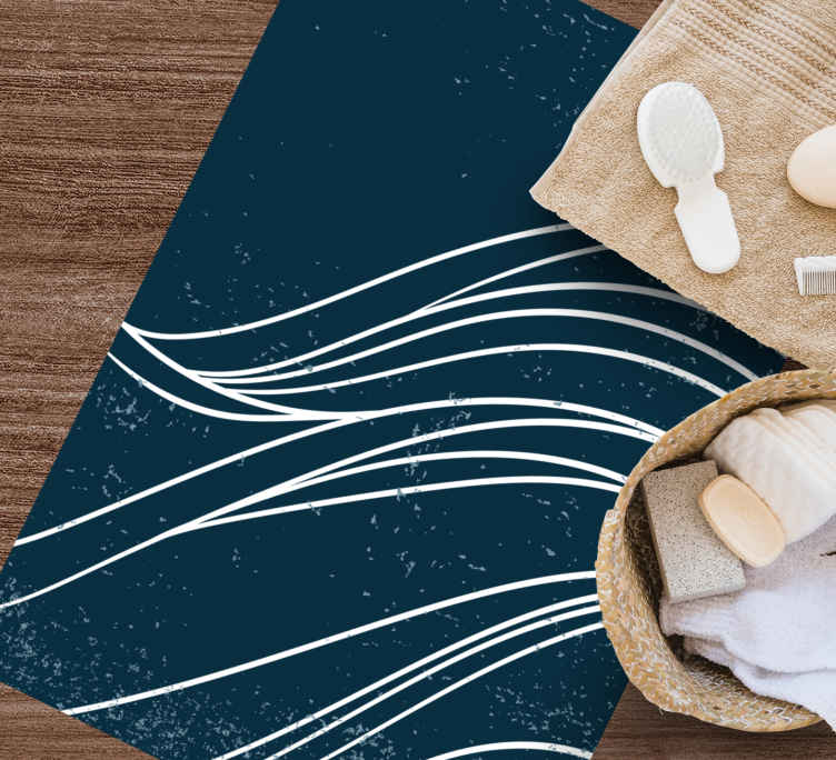 Water geometric art vinyl rugs - TenStickers