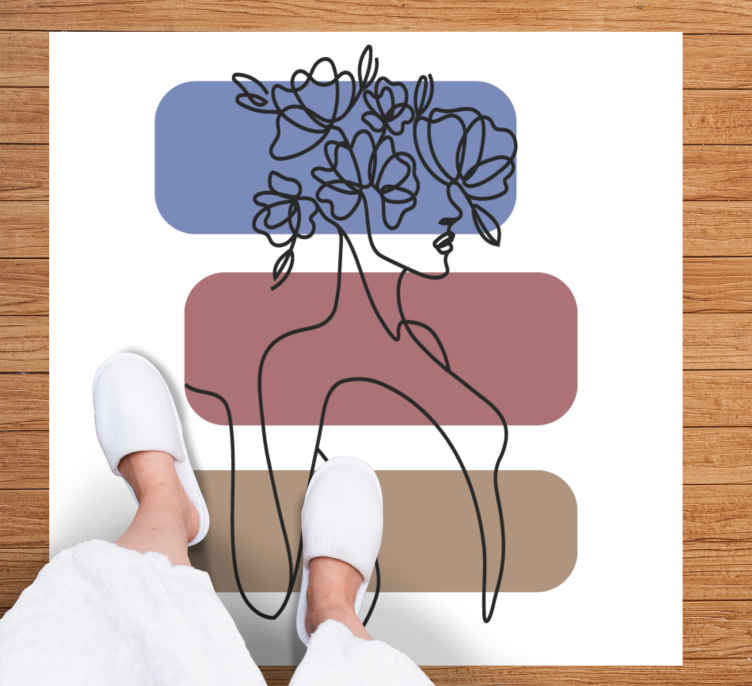 Vinil podovi minimalistički graciozan botanički obris - TenStickers