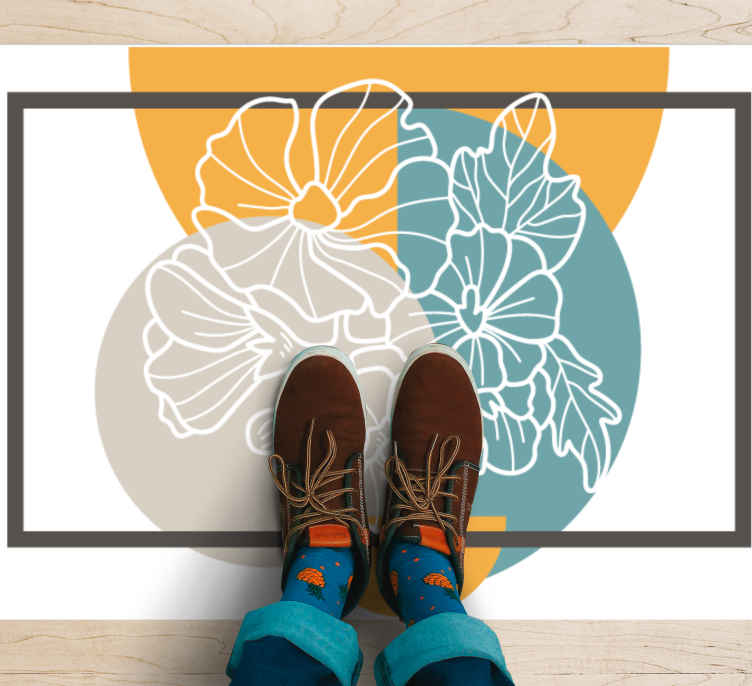 Moderne blomsteraccent Blomster og planter vinyltæppe - TenStickers