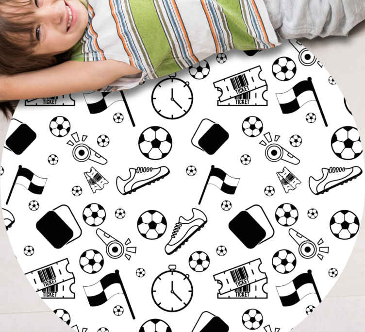 Sportthema-plezier vinyl tapijt spel - TenStickers