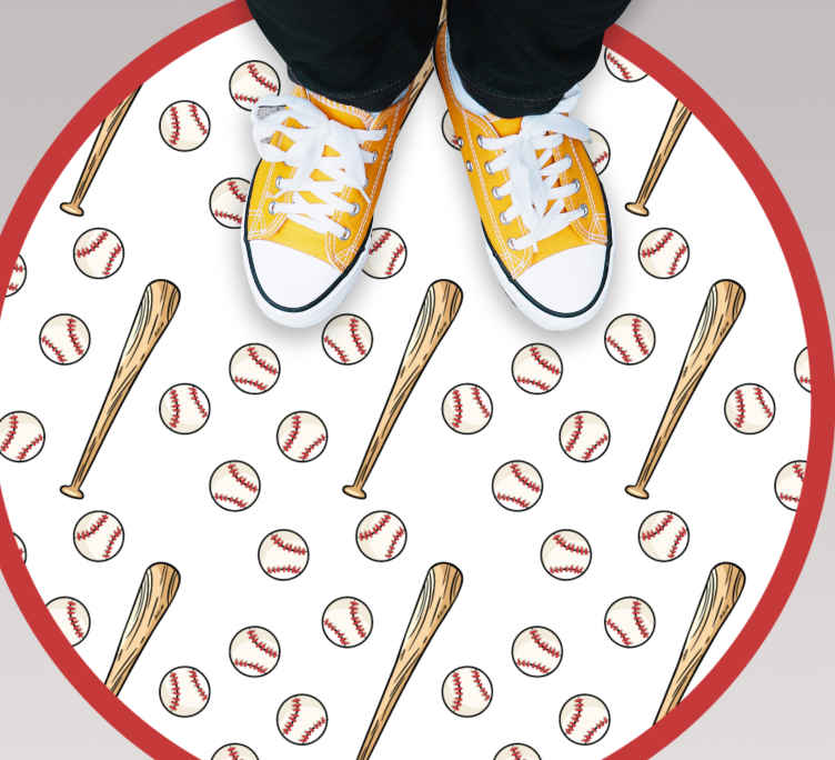 Baseball Season Fun vinyl rug gaming - TenStickers