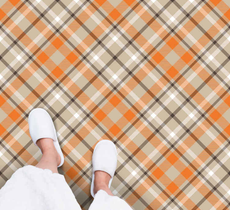 Alfombra vinílica rayas estilo de estampado a cuadros - TenVinilo