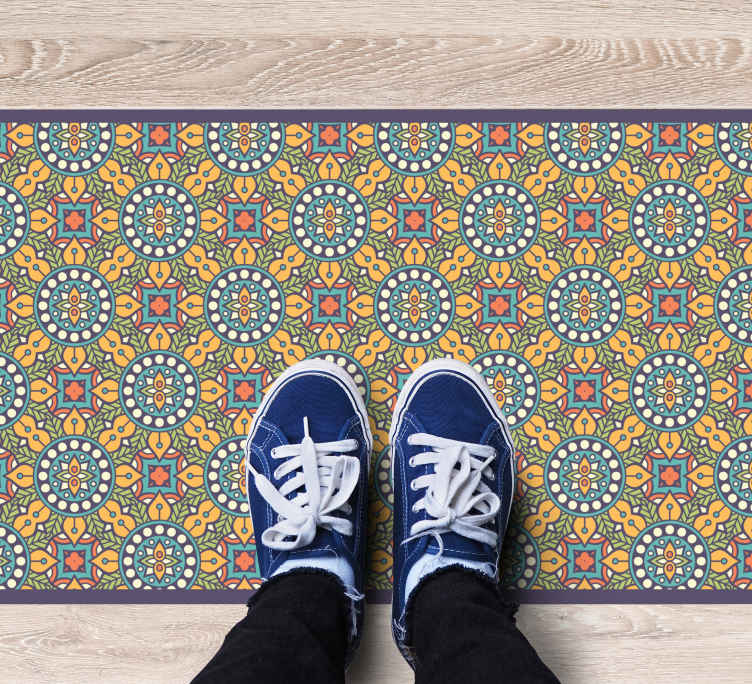 Tappeto in pvc nordico Astratto mosaico multicolore