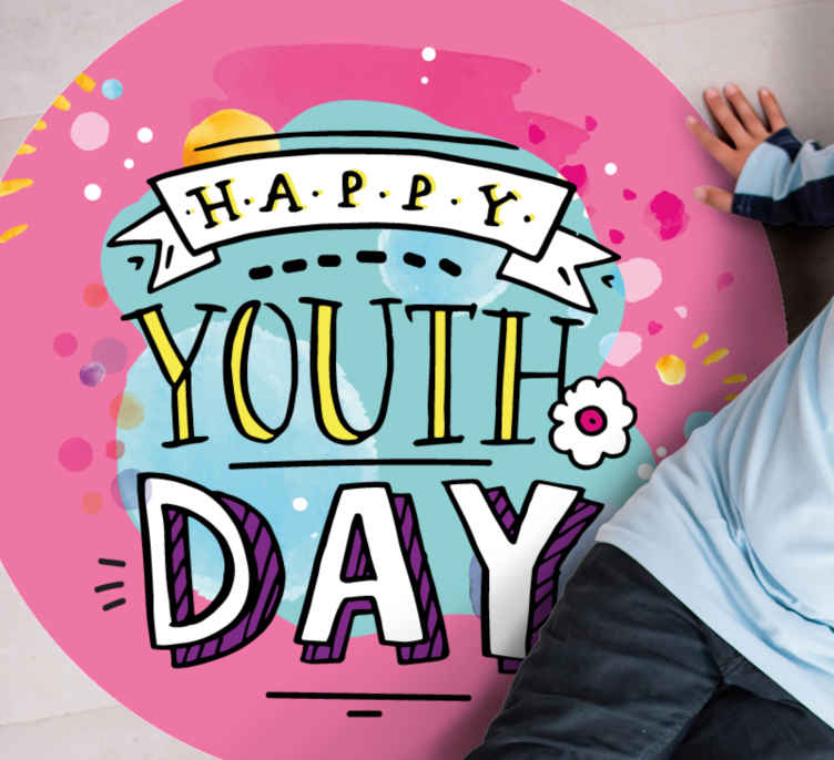 Tapete vinílico frases e textos feliz dia da juventude - TenStickers