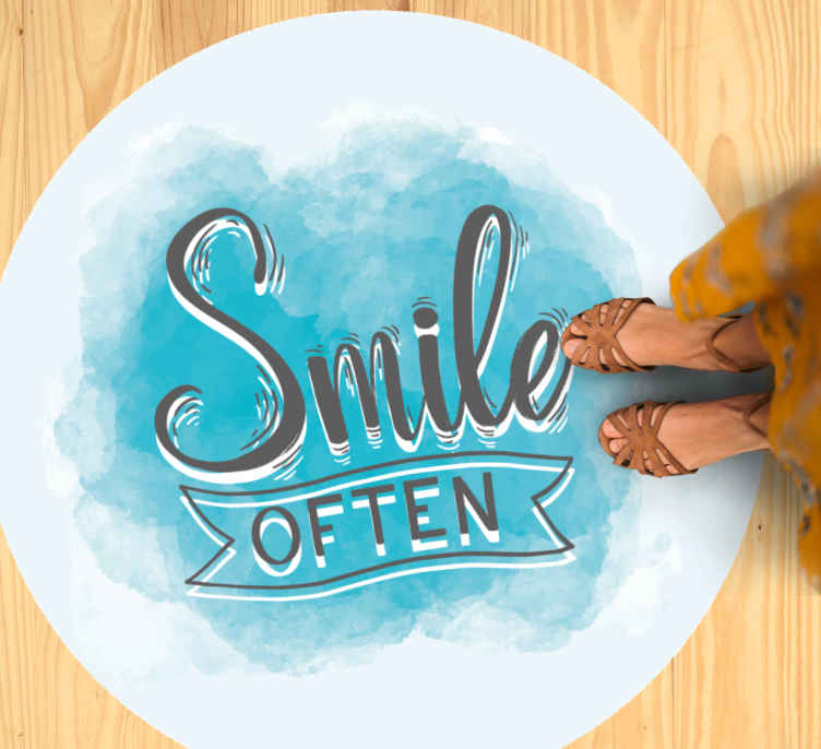 vinylový koberec citáty často sa usmievaj - Tenstickers