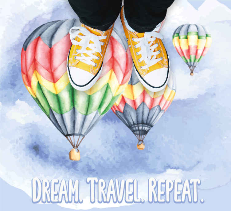 Dream travel repeat custom rug - TenStickers