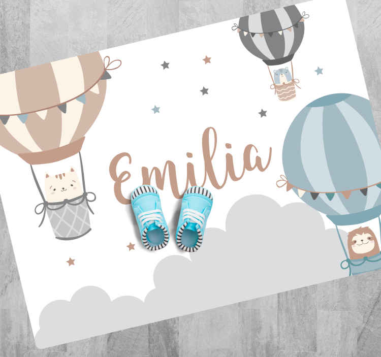 Tapete personalizado de balões de cor pastel - TenStickers