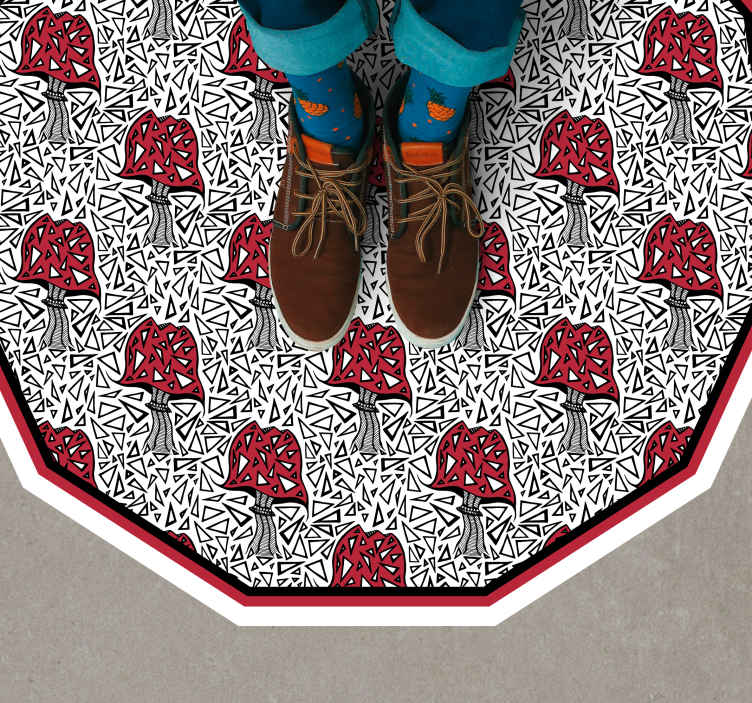 Passatoia in vinile cucina Motivo con funghi zentangle