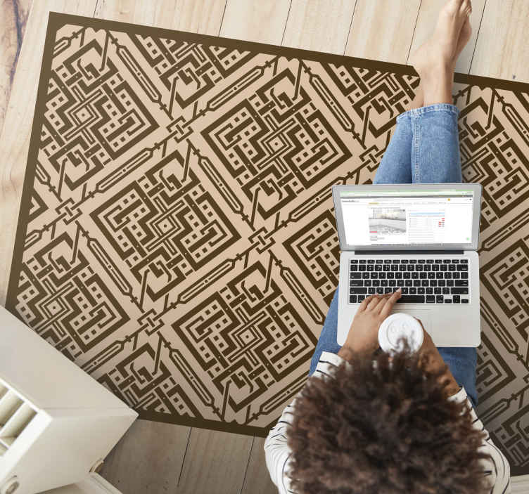 Tappeto in vinile con forme geometriche Disegno di rombi vettoria