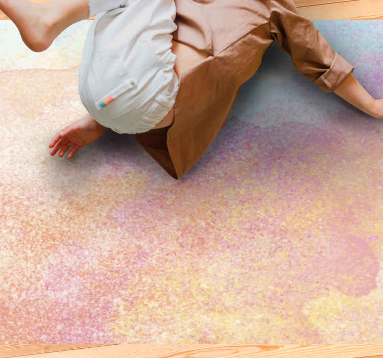 Tapis vinyle design moderne éclaboussures de pastel doux - TenStickers