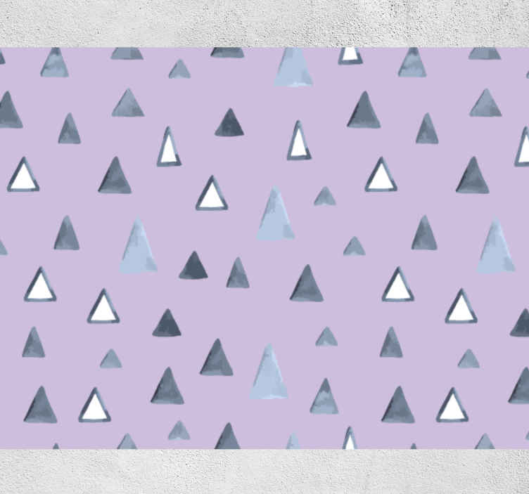 Dywan winylowy wzór geometryczny w warstwy trójkątów - TenStickers