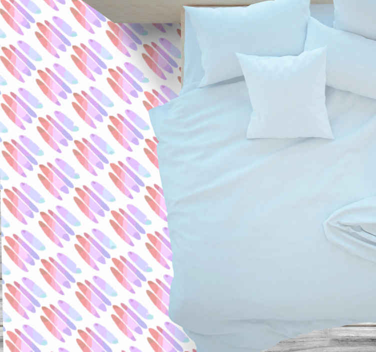 Rosa akvarell stripete tain vinyl teppe geometrisk - Tenstickers