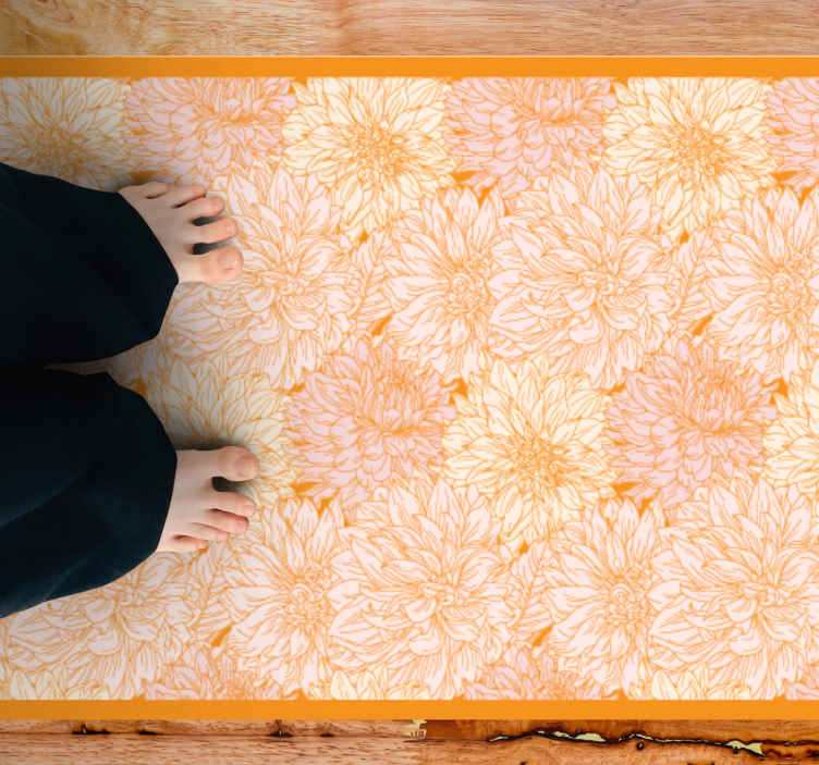 Lots of white Dahlias texture flower rug TenStickers