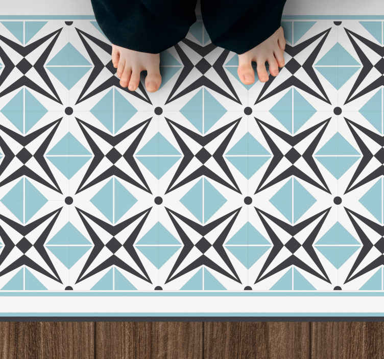 Tähden sininen aihe mosaiikki vinyylimatto - Tenstickers