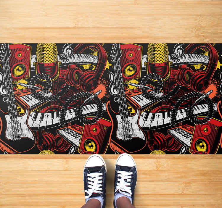 Tapis vinyle autres tapis exposition de composants musicaux - TenStickers