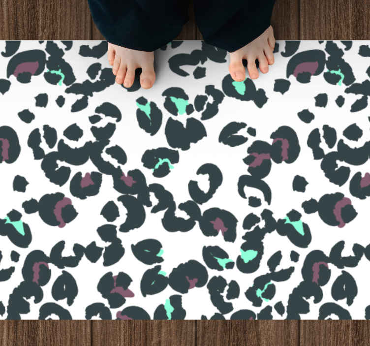 Leopard Pattern Style animal print rug - TenStickers