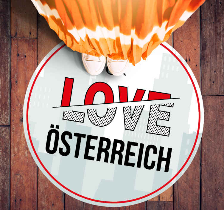 Vinylteppich Text Ich liebe Österreich TenStickers