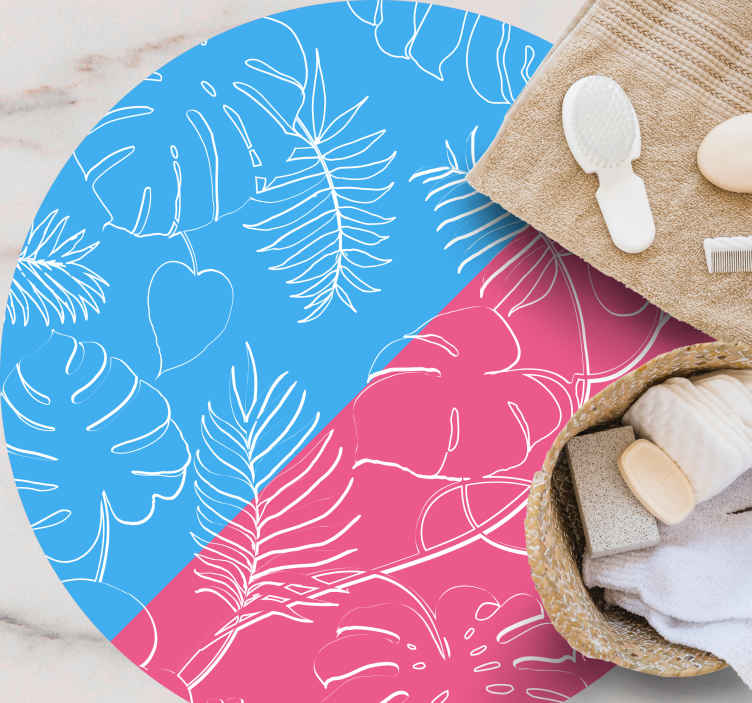 Nature vinyl rug leafy tropics - TenStickers