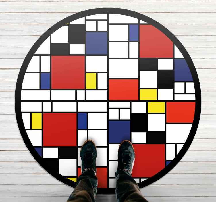 Tapis vinyle moderne agencement en blocs de couleur - TenStickers