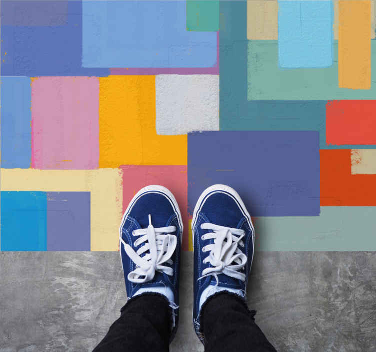 Passatoia in vinile rettangolare Quadri astratti quadri colorati