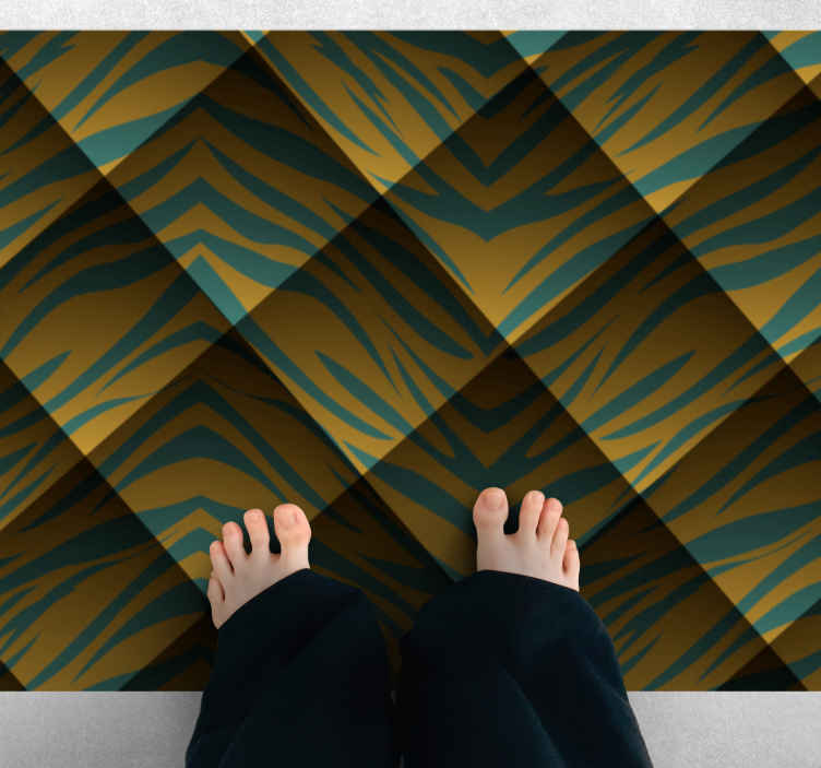 Passatoia in vinile rettangolare Sfondo astratto stampa zebra