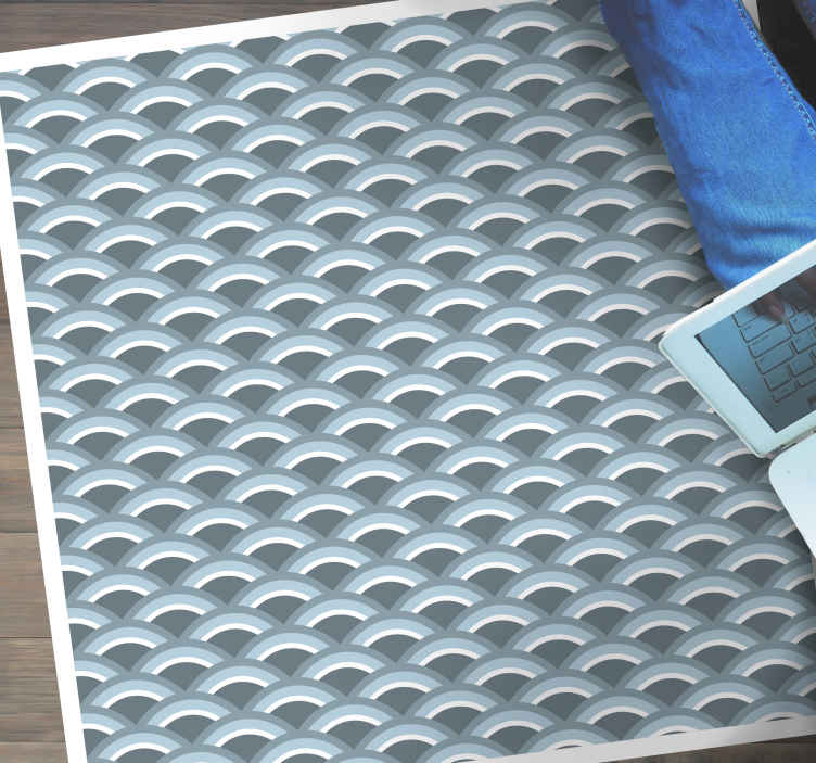 Tappeto in vinile forma quadrata Modello blu pelle di serpente