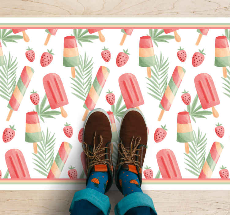 Alfombra vinílica infantil delicias heladas de colores - TenVinilo