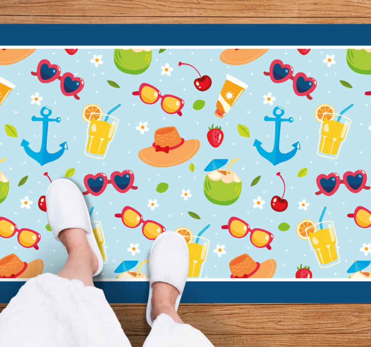 Tappeto in pvc per camera da letto Occhiali da sole estivi piatti