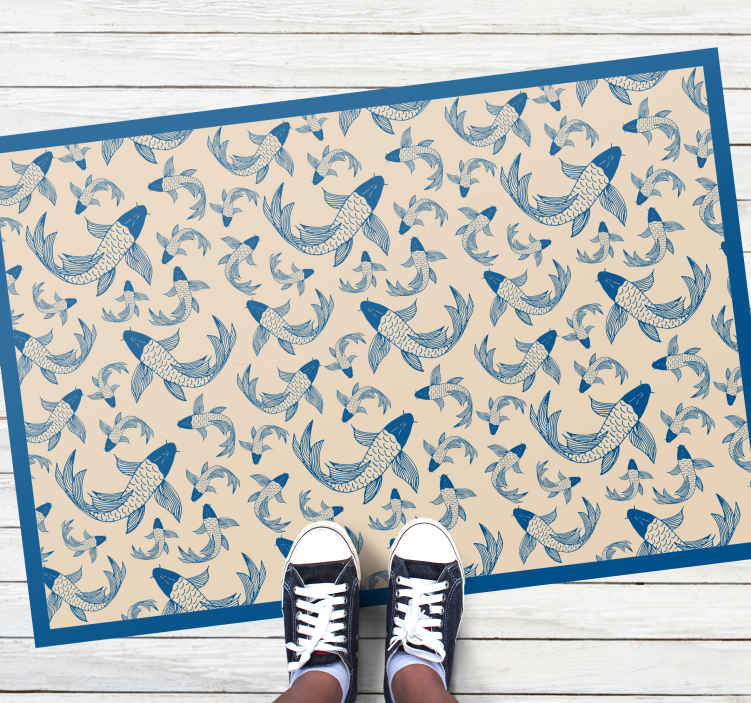 Fish Patterns animal print rug - TenStickers
