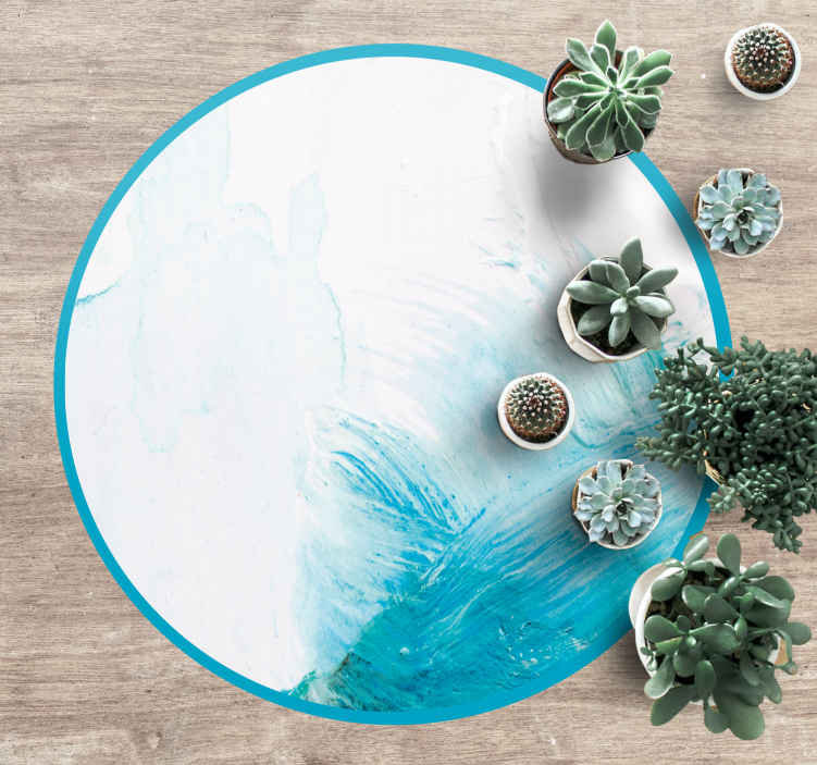 Alfombra vinílica naturaleza tonos de agua oceánica - TenVinilo