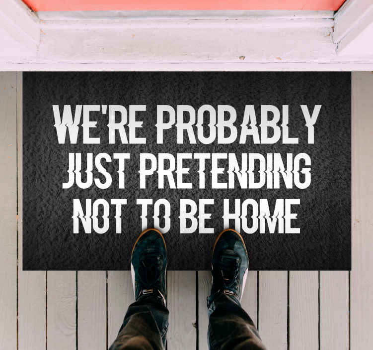 Pretending not to be home entrance hall tiles - TenStickers