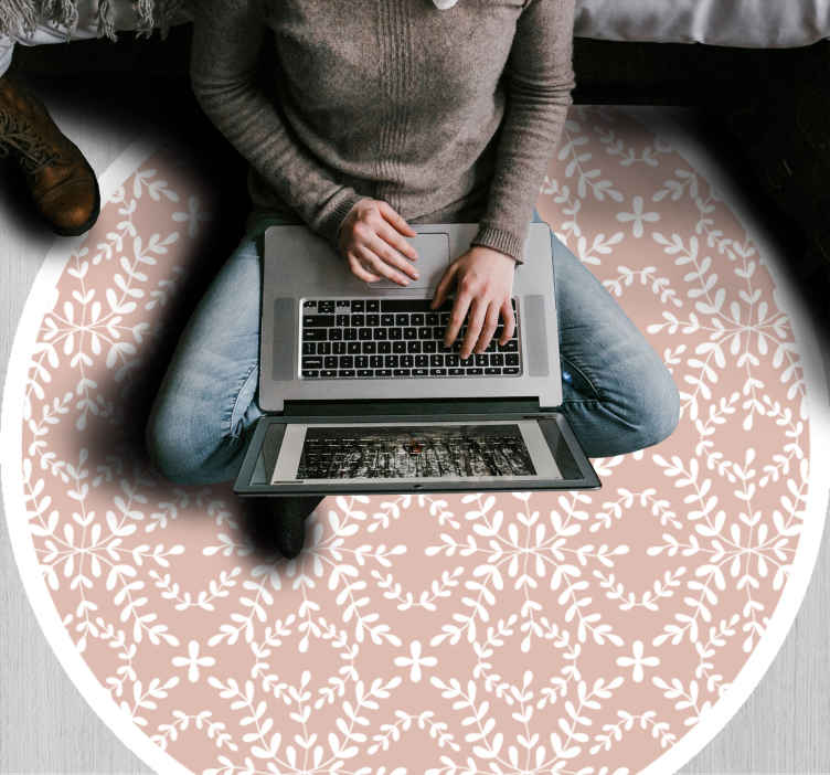 Tappeto vinile fiori composizione fiori delicati - TenStickers