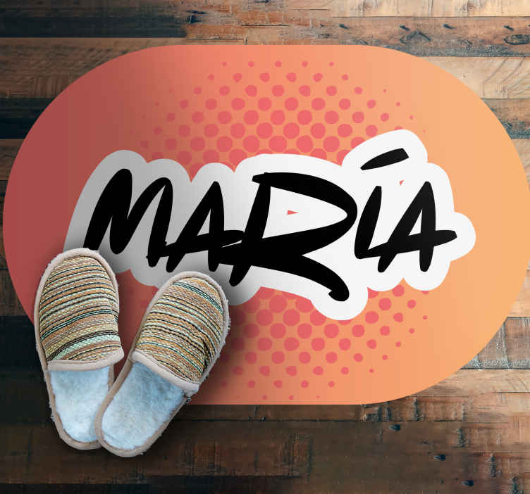 Tappeto in vinile nome Swag graffity stile sfondo arancione