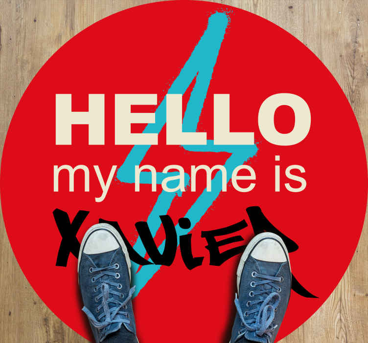 Vinylteppich mit Namen Mein name ist kartengraffiti TenStickers