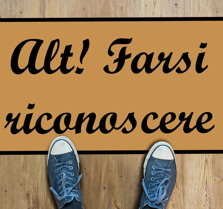 Passatoia in vinile ricezione Testo divertente porta d'ingresso b