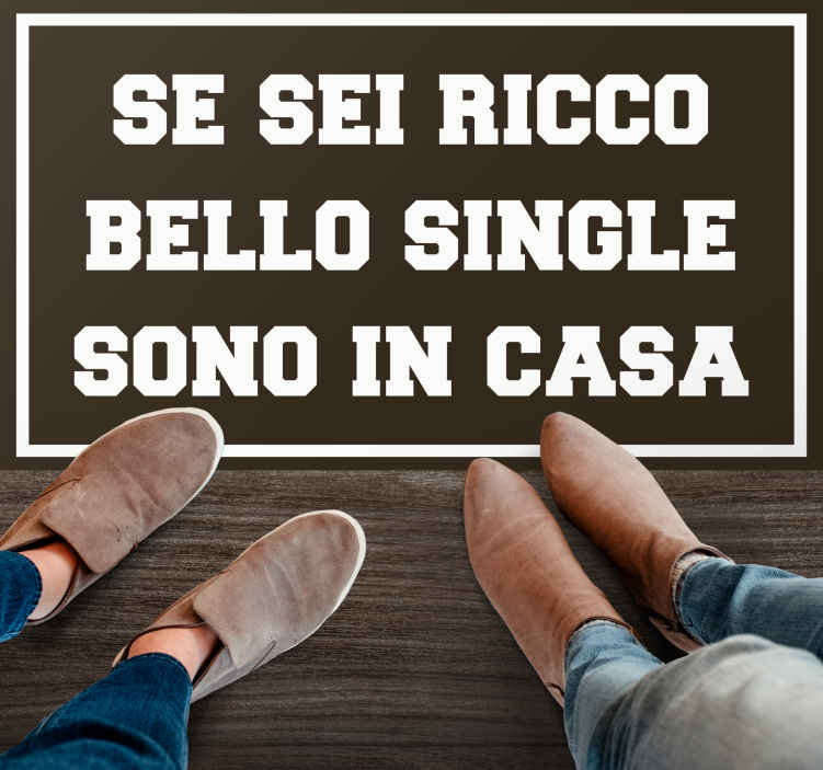Passatoia in vinile ricezione Se sei ricco benvenuto in