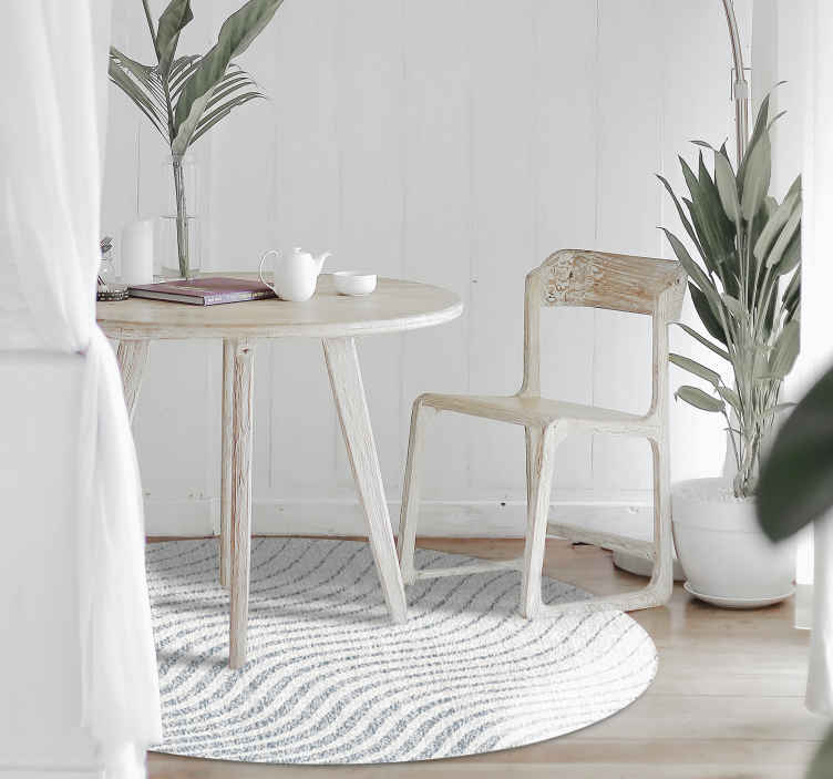 Tapis vinyle salon motifs de vagues douces - TenStickers