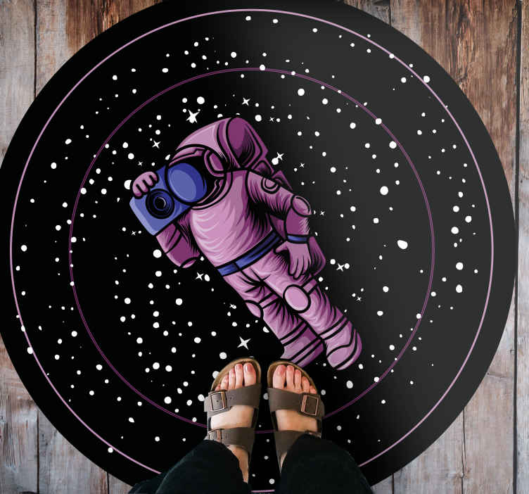 Astronaut držiaci koberec do spálne pre rádiovú kazetu - Tenstickers