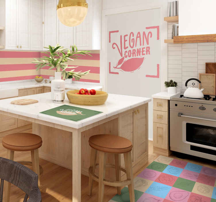 Dywan winylowy w kratkę vegan - TenStickers