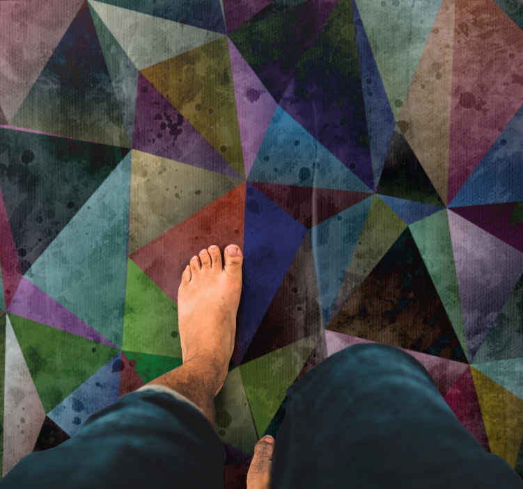 Tappeto in pvc moderno Modello di profondità del colore in stile